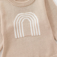 Baby Rainbow Knit Rompers Pawlulu
