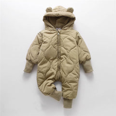 Baby Thin Bear Hooded Romper Pawlulu