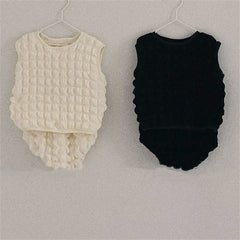 2-piece Sleeveless Grid Suit Pawlulu
