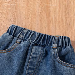 Lace Strapless Top Denim Skirt Pawlulu