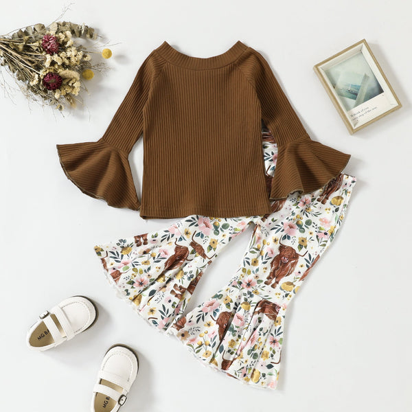 Toddler Girl Flared Sets Pawlulu