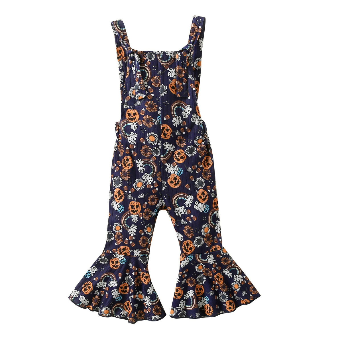 Girls Halloween Suspender Jumpsuit Pawlulu