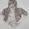 Baby Striped Hooded Coat Pawlulu