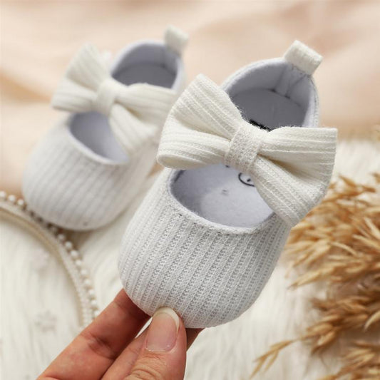 Bowknot Solid Color Baby Shoes Pawlulu