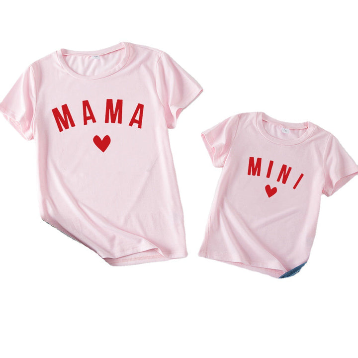 Mom And Me Letter Print Tops Pawlulu