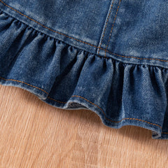 Lace Strapless Top Denim Skirt Pawlulu