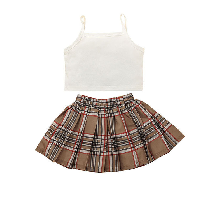 Toddler Lattice Skirt Suits pawlulu