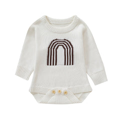 Baby Rainbow Knit Rompers Pawlulu