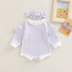 Baby Striped Romper Pawlulu
