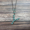Turquoise Initial Necklace Pawlulu