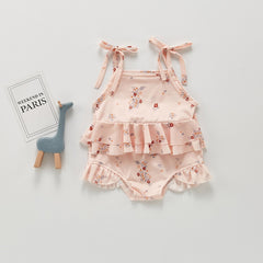 Baby Girl Floral Sling Swimsuit Pawlulu