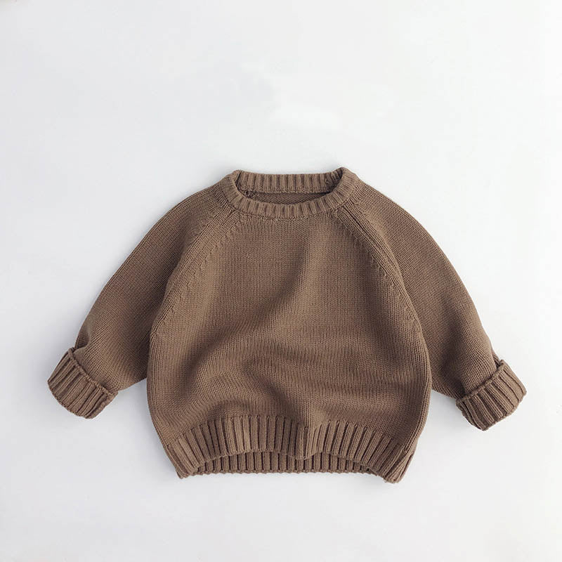 Toddler Solid Color Sweaters Pawlulu