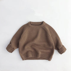 Toddler Solid Color Sweaters Pawlulu