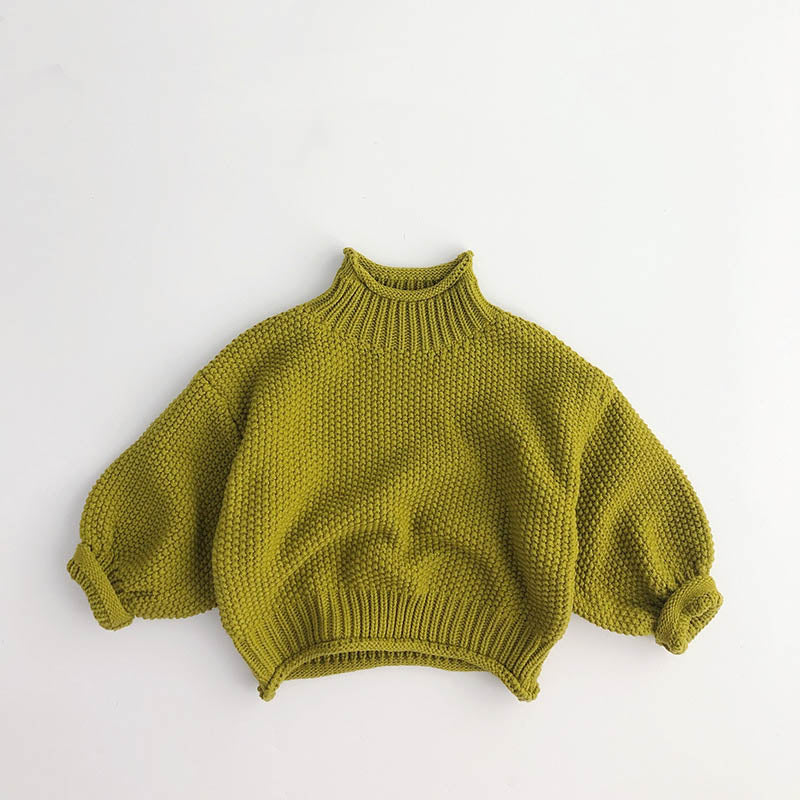 Toddler Solid Color Sweaters Pawlulu