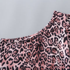 2-piece Baby Leopard Print One Shoulder Sets pawlulu