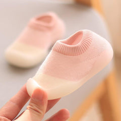 Baby Solid Color Stitching Socks Floor Shoes Pawlulu