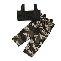 2-Piece Toddlergirl Camouflage Suit Pawlulu