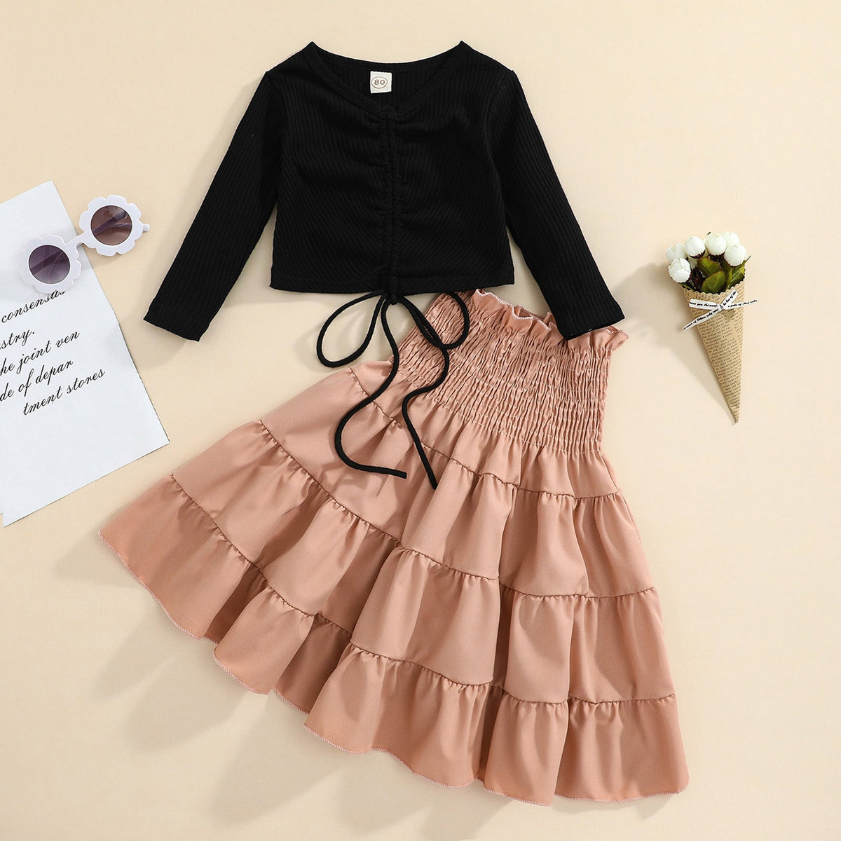Toddler Girl Pure Skirt Suits Pawlulu