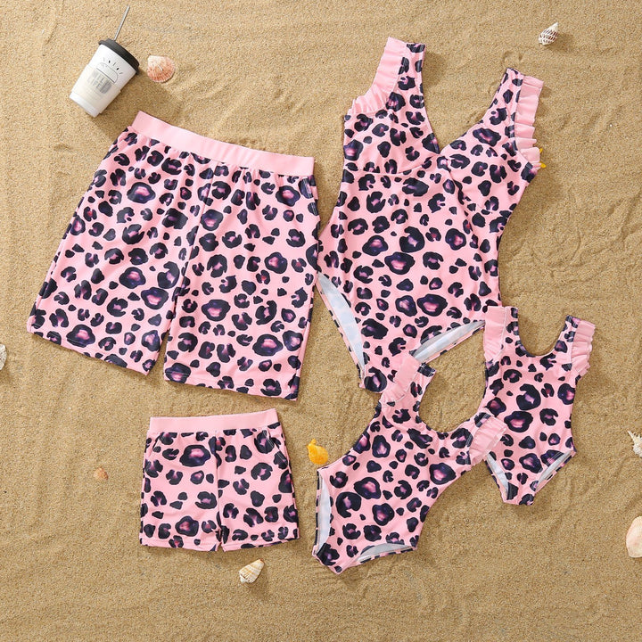 Parent-child Leopard Swimsuit Pawlulu