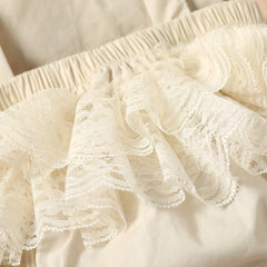 Lace Flutter-sleeve Floral Rompers Pawlulu