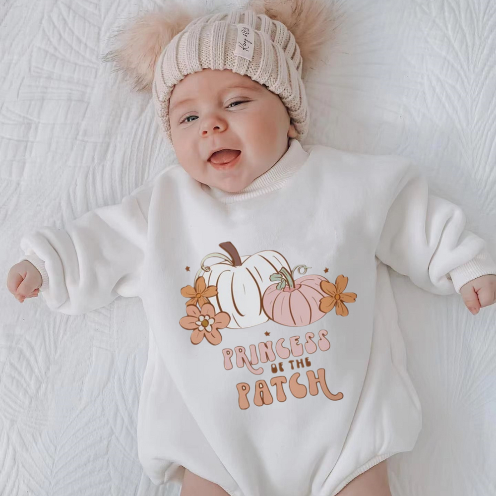 Baby Pumpkin Print Rompers pawlulu