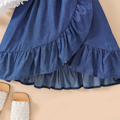 2pcs Toddler Girl Boho Skirt Suit