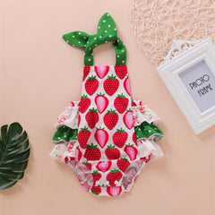 Summer Newborn Baby Girl Strawberry Romper Pawlulu