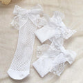 (1-14T)Fishing Net Lace Bow Lolita Tube Baby Socks