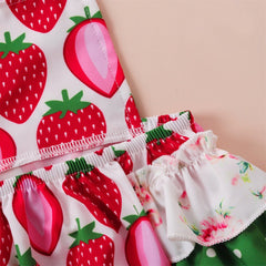 Summer Newborn Baby Girl Strawberry Romper Pawlulu