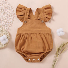Summer Baby Girl Flying Sleeve Romper Pawlulu