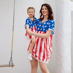 4th of July Mommy&me T-Dress Pawlulu
