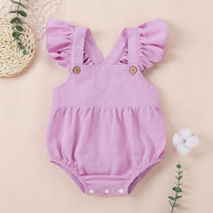 Summer Baby Girl Flying Sleeve Romper Pawlulu