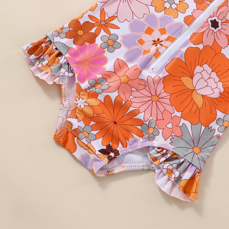 Baby Girl's Sunscreen Beach Swimsuit Set