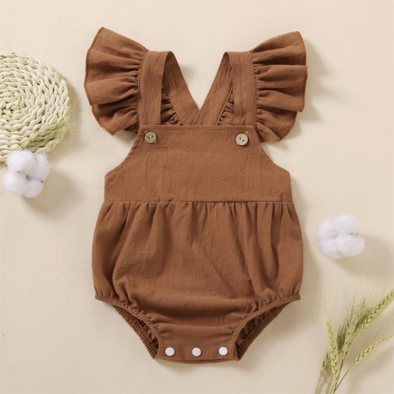 Summer Baby Girl Flying Sleeve Romper Pawlulu