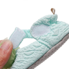 (0-18M)Embossed Bow Princess Soft Shoes