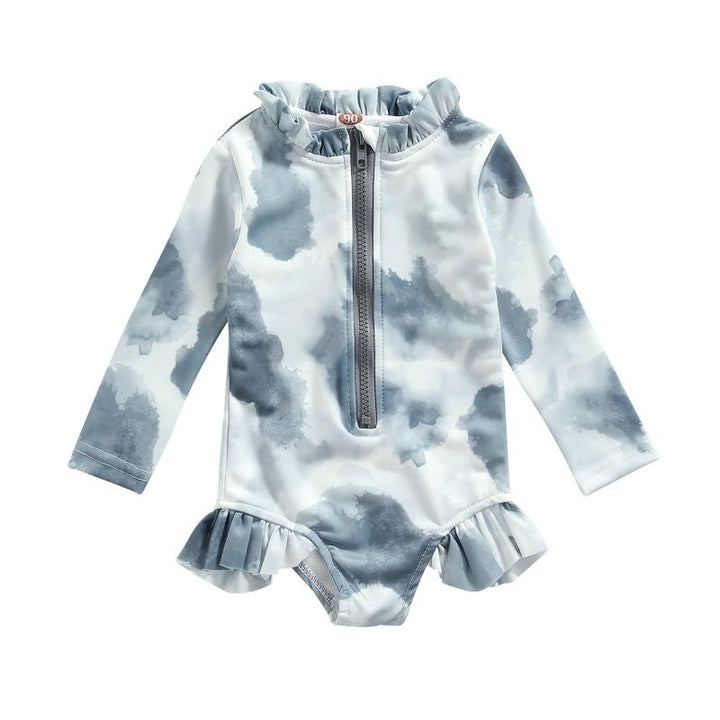 Toddler Girl Tie-Dye Swimsuit Pawlulu