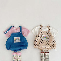 Summer Baby Rainbow Shortalls