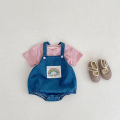Summer Baby Rainbow Shortalls