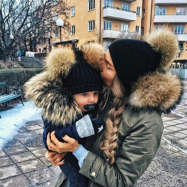 Lovely Winter Parent-child Cap pawlulu